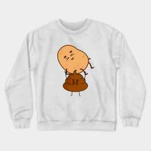 Funny Food Design for Potato Lovers Crewneck Sweatshirt